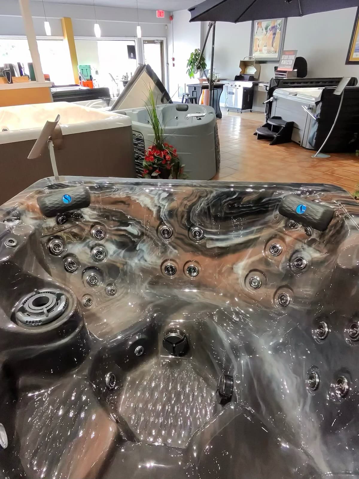 Atmosphere Hot Tubs showroom interior